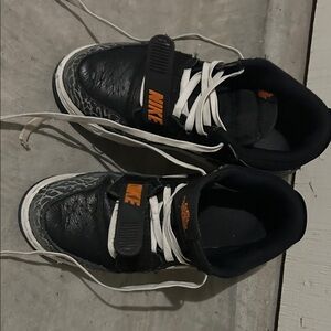 Nike Kids Black and Orange Athletic Sneakers